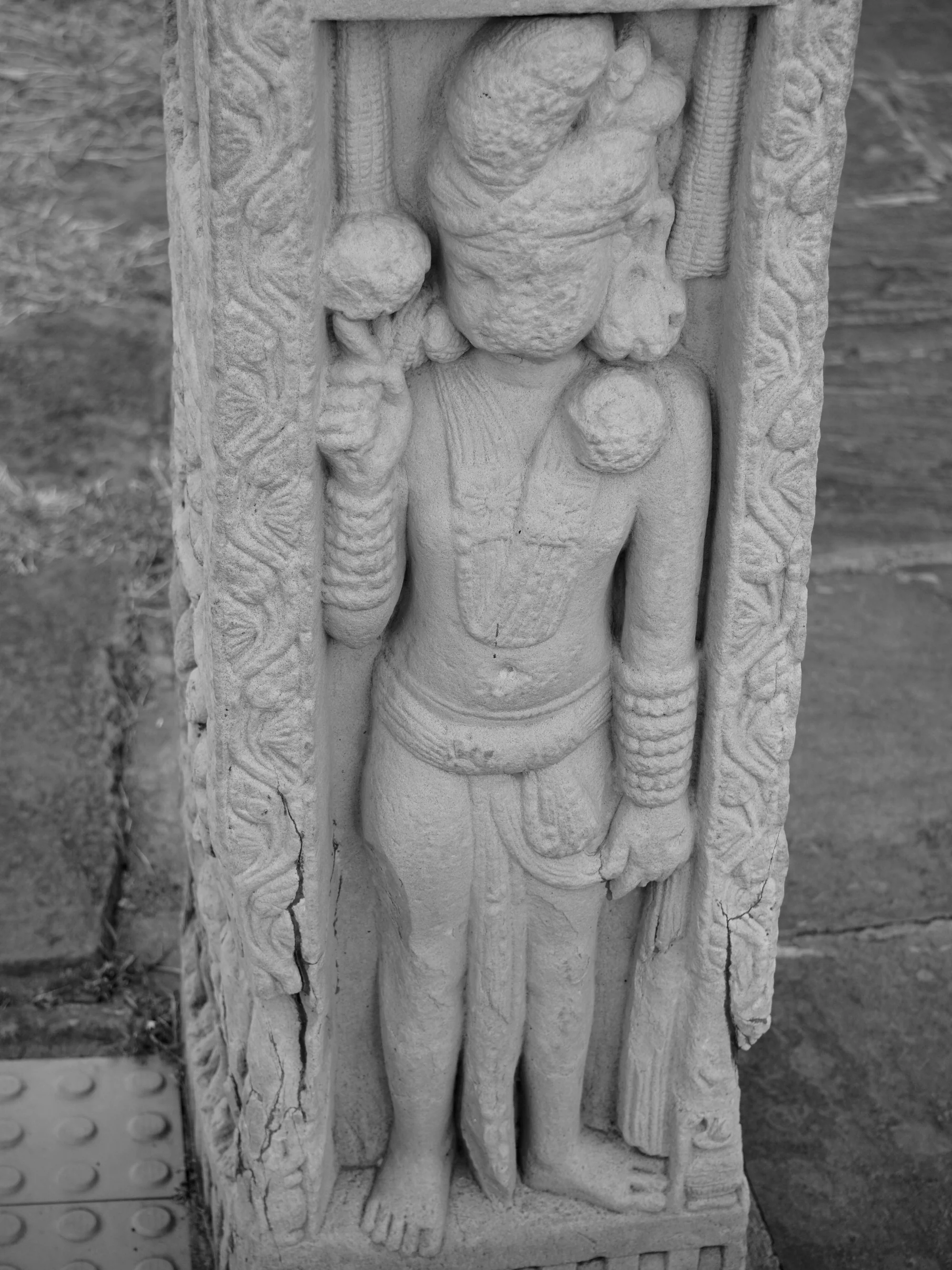 Carved figure of a devotee
