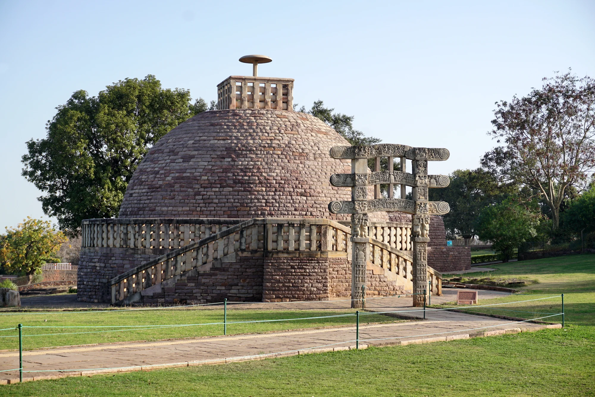 Front view of Sanchi Stupa complex