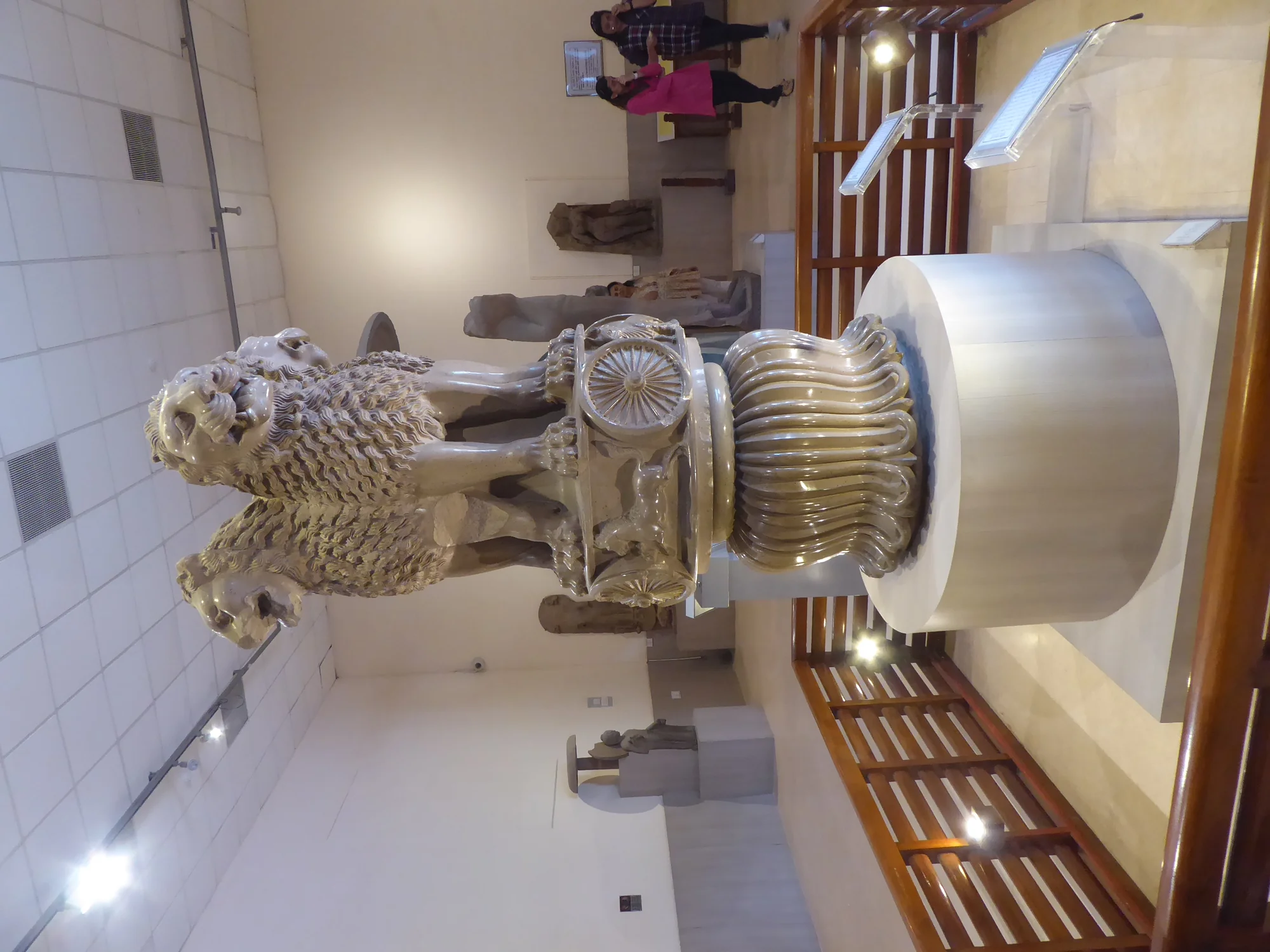 Close-up view of the Lion Capital