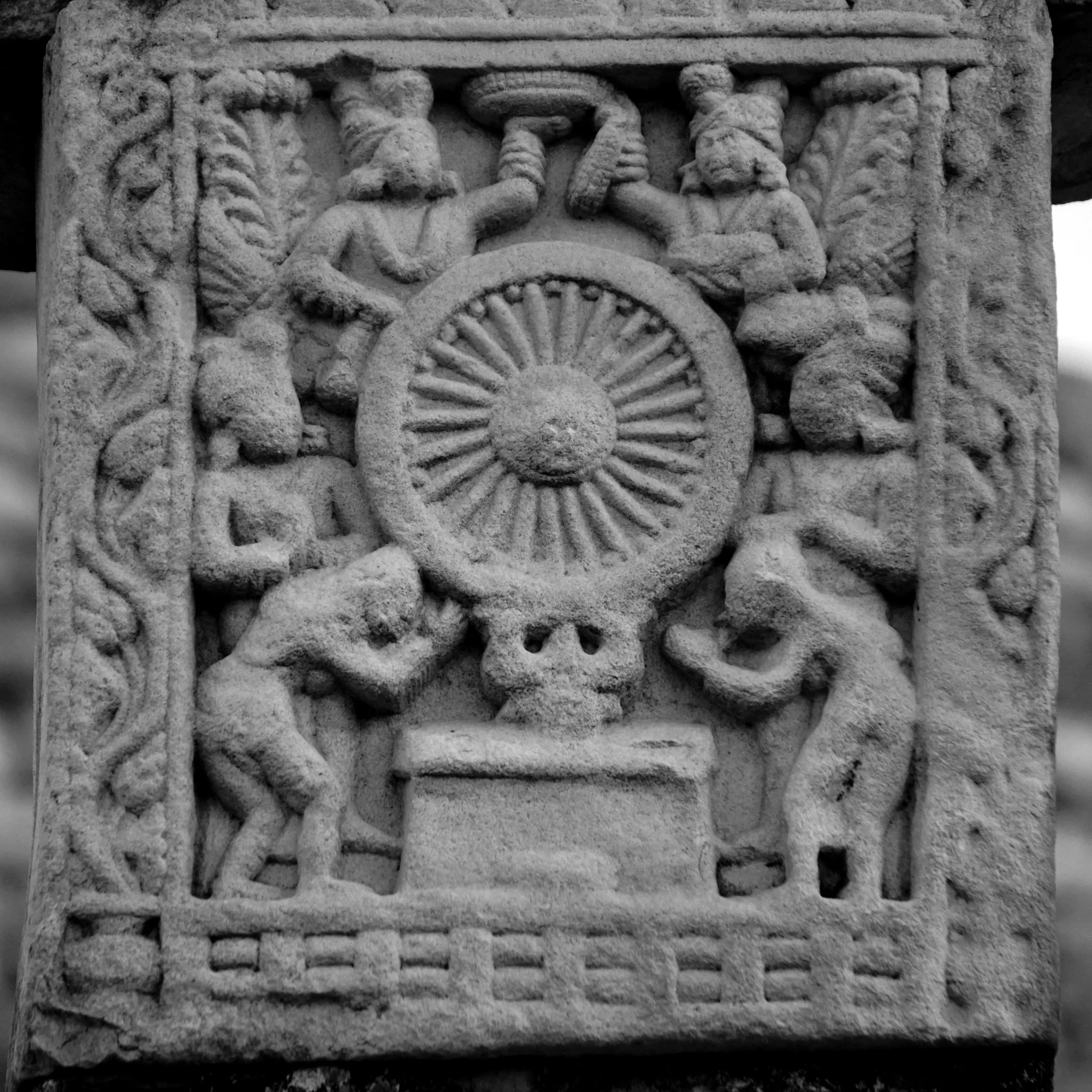 Dharmacakra symbol representing Buddha