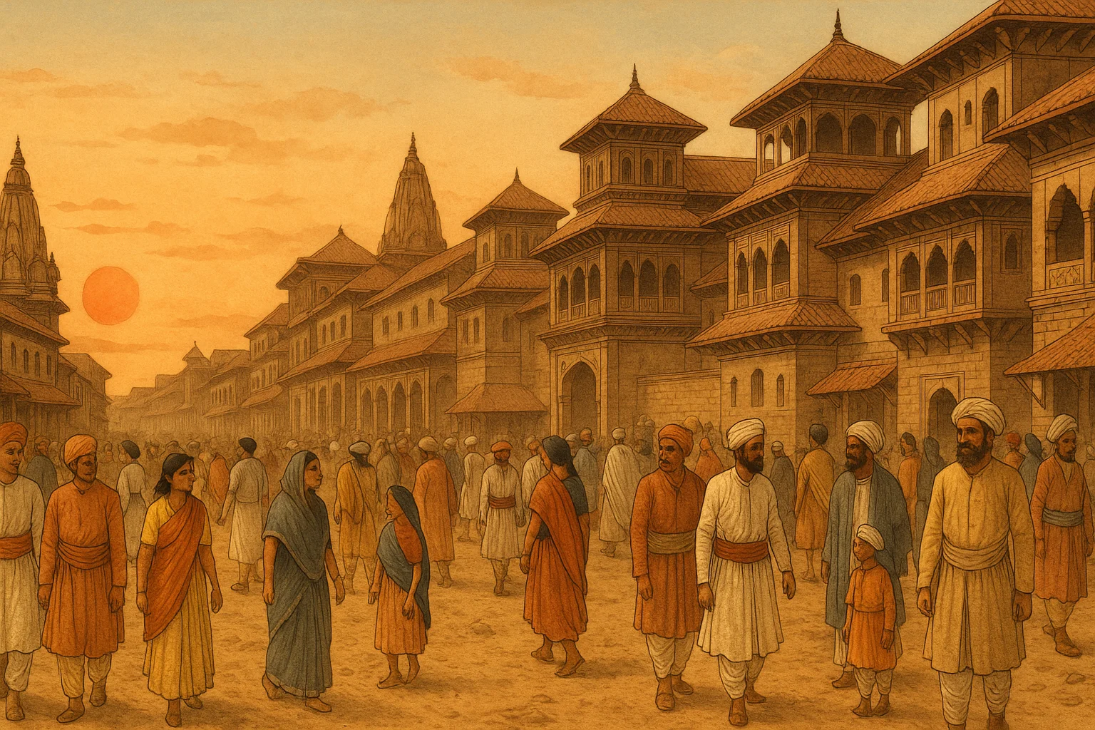 The city of Pune in the 18th century showing Peshwa architectural legacy