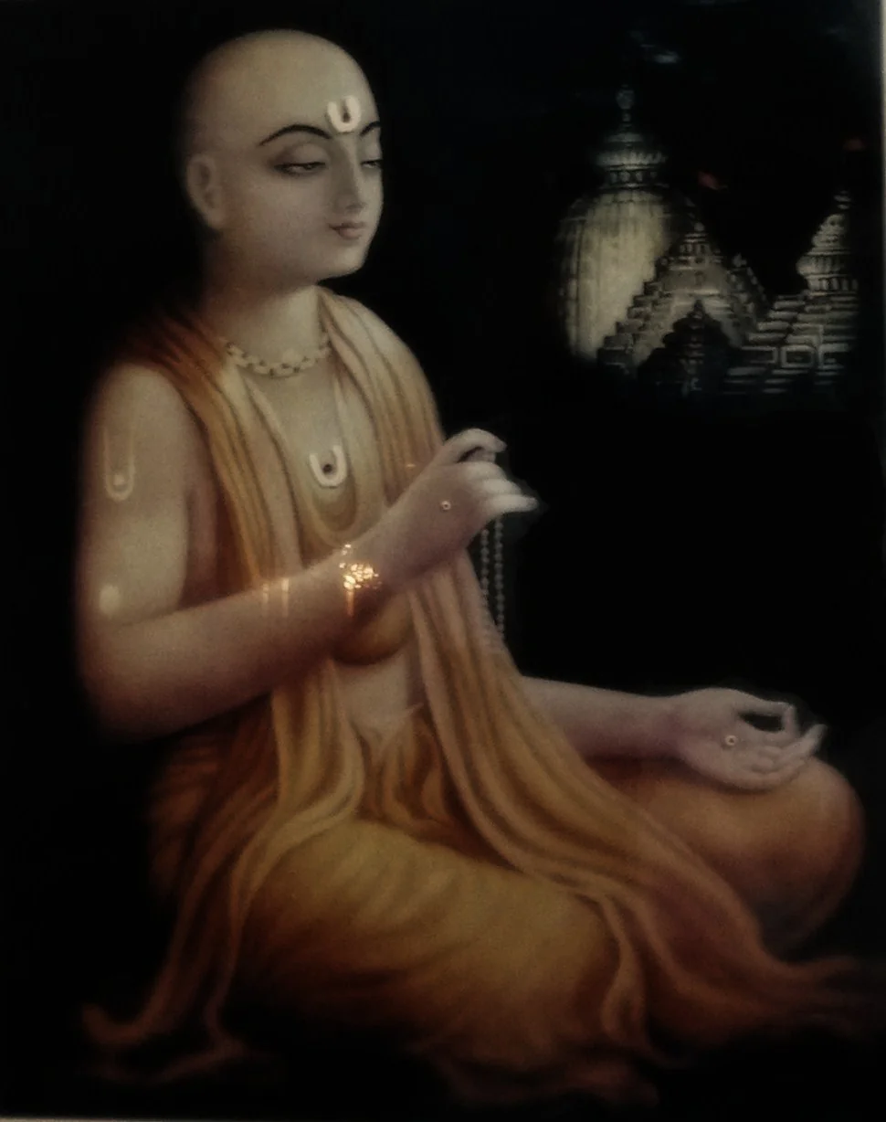 Historical depiction of Chaitanya Mahaprabhu at Jagannath