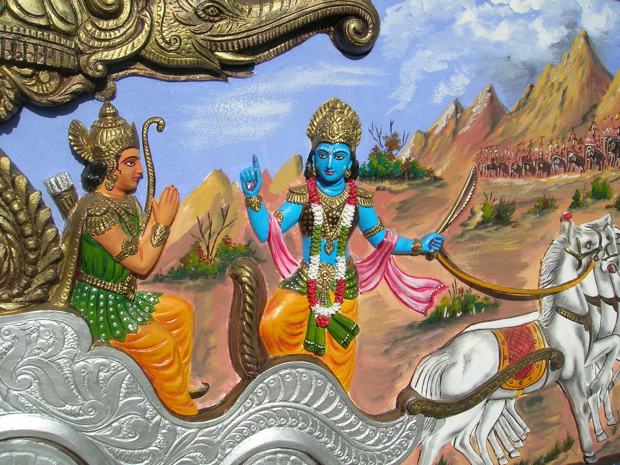 Bhagavad Gita manuscript depicting yogic teachings