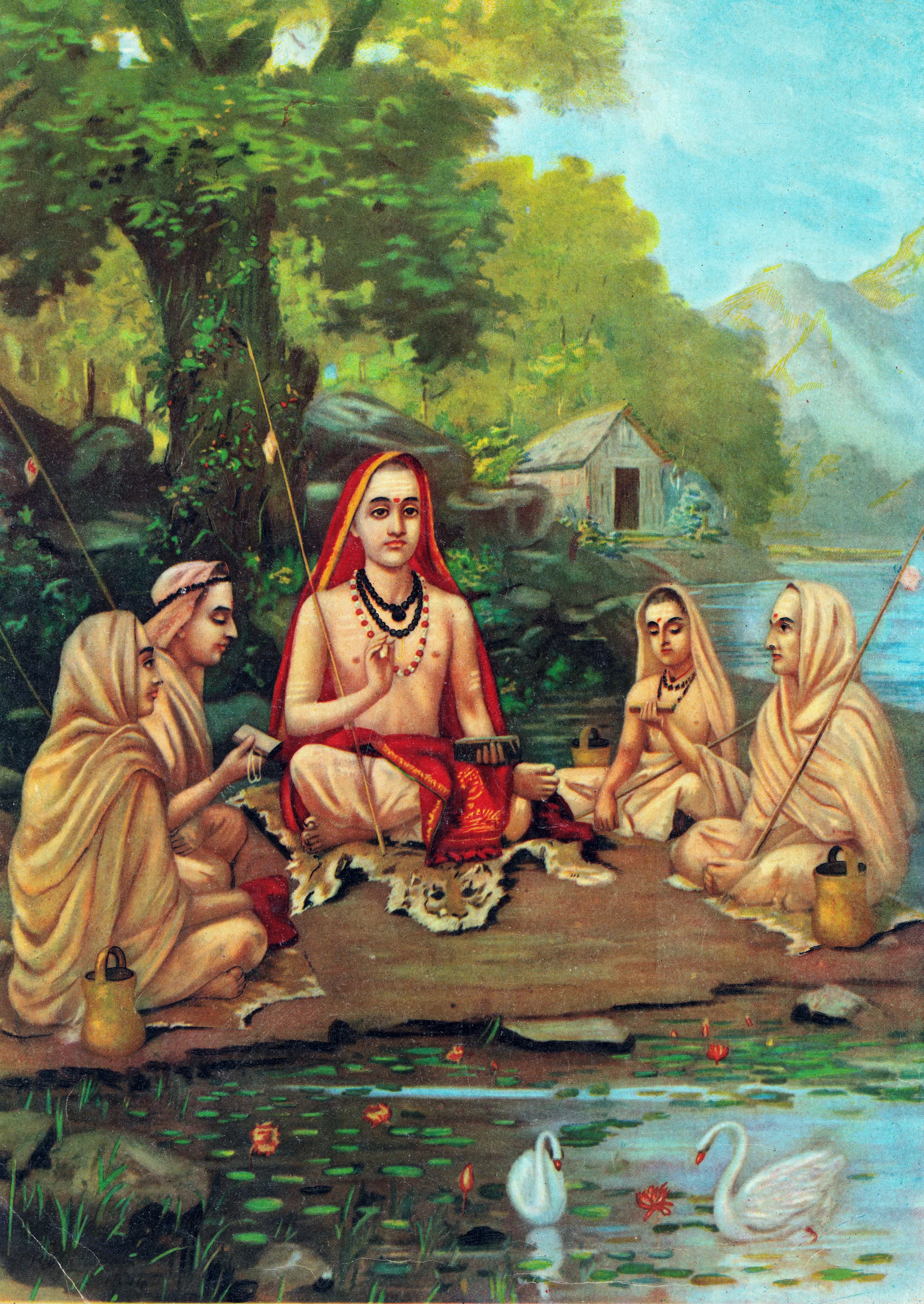 Raja Ravi Varma painting of Adi Shankaracharya