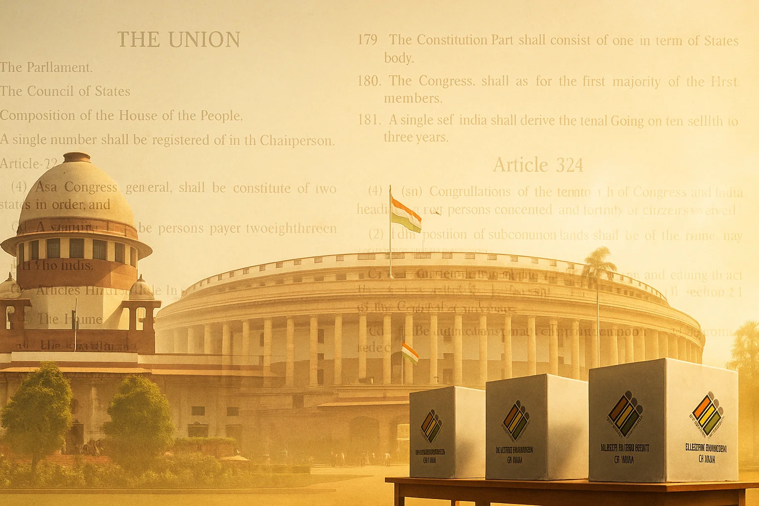 Modern India democratic institutions - Supreme Court, Parliament House