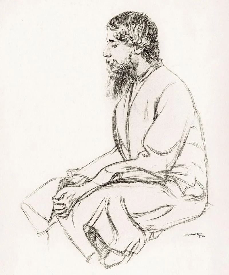 Portrait of Rabindranath Tagore by William Rothenstein