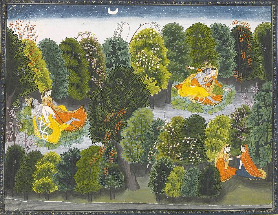 Radha imagines Krishna with other women