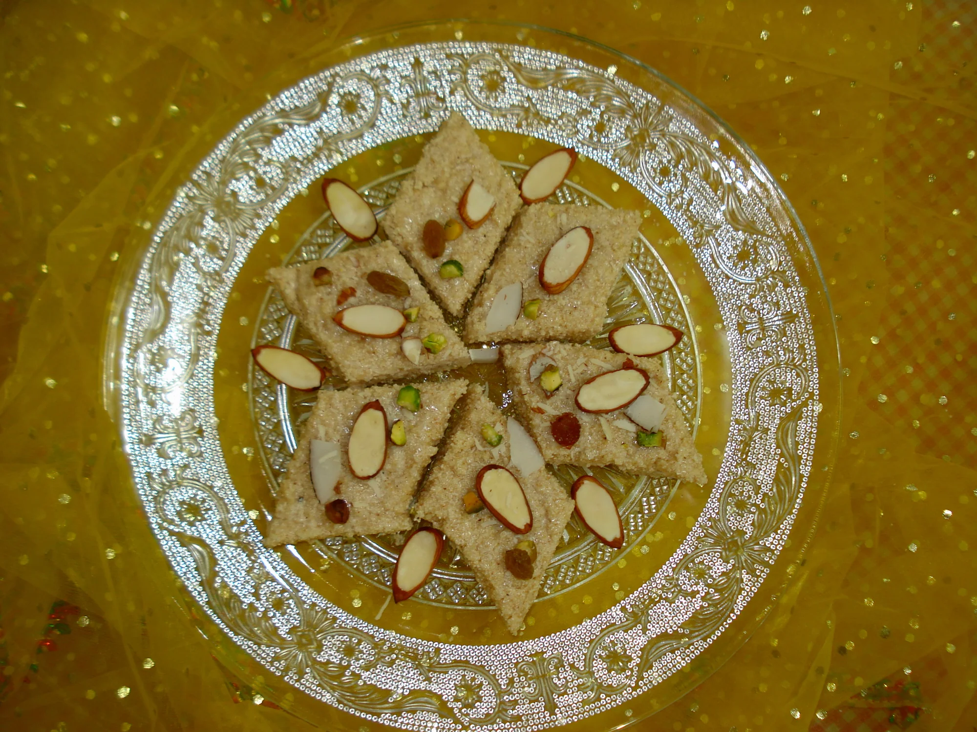 Semolina dry halwa with a crumbly texture