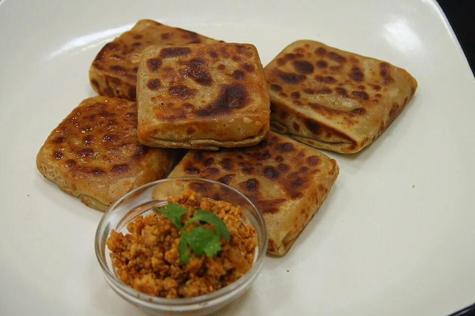 Mughlai kheema paratha stuffed with spiced minced meat