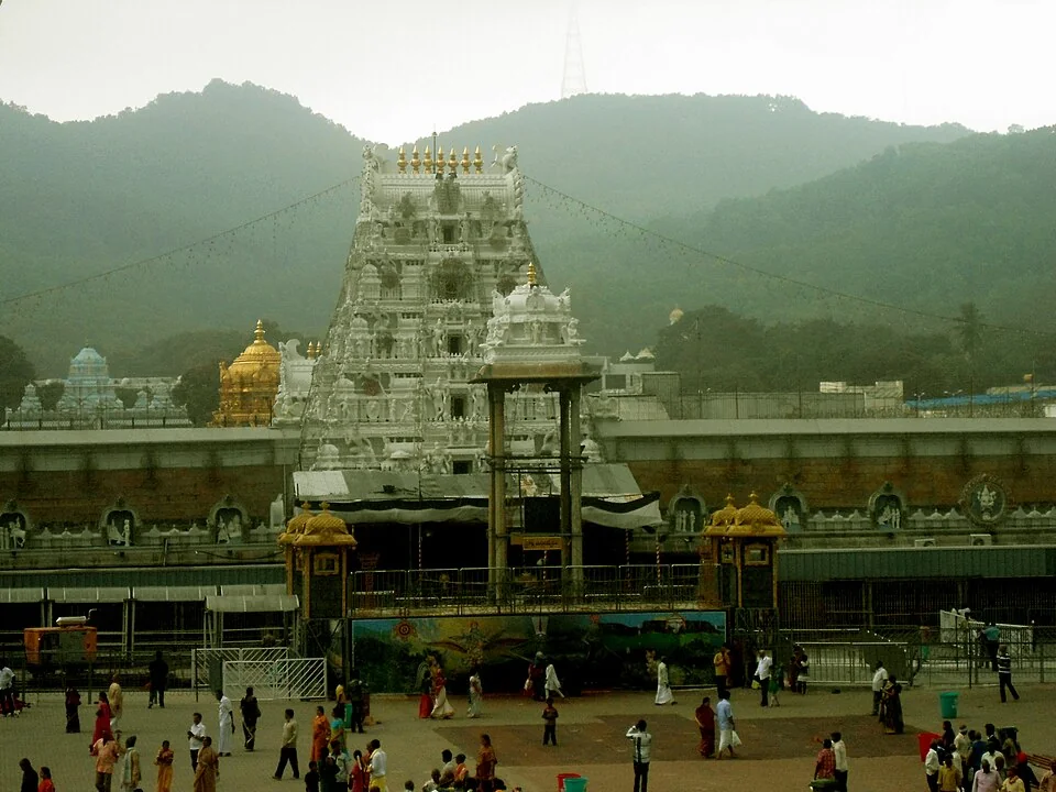 Aerial view of Tirumala Venkateswara Temple