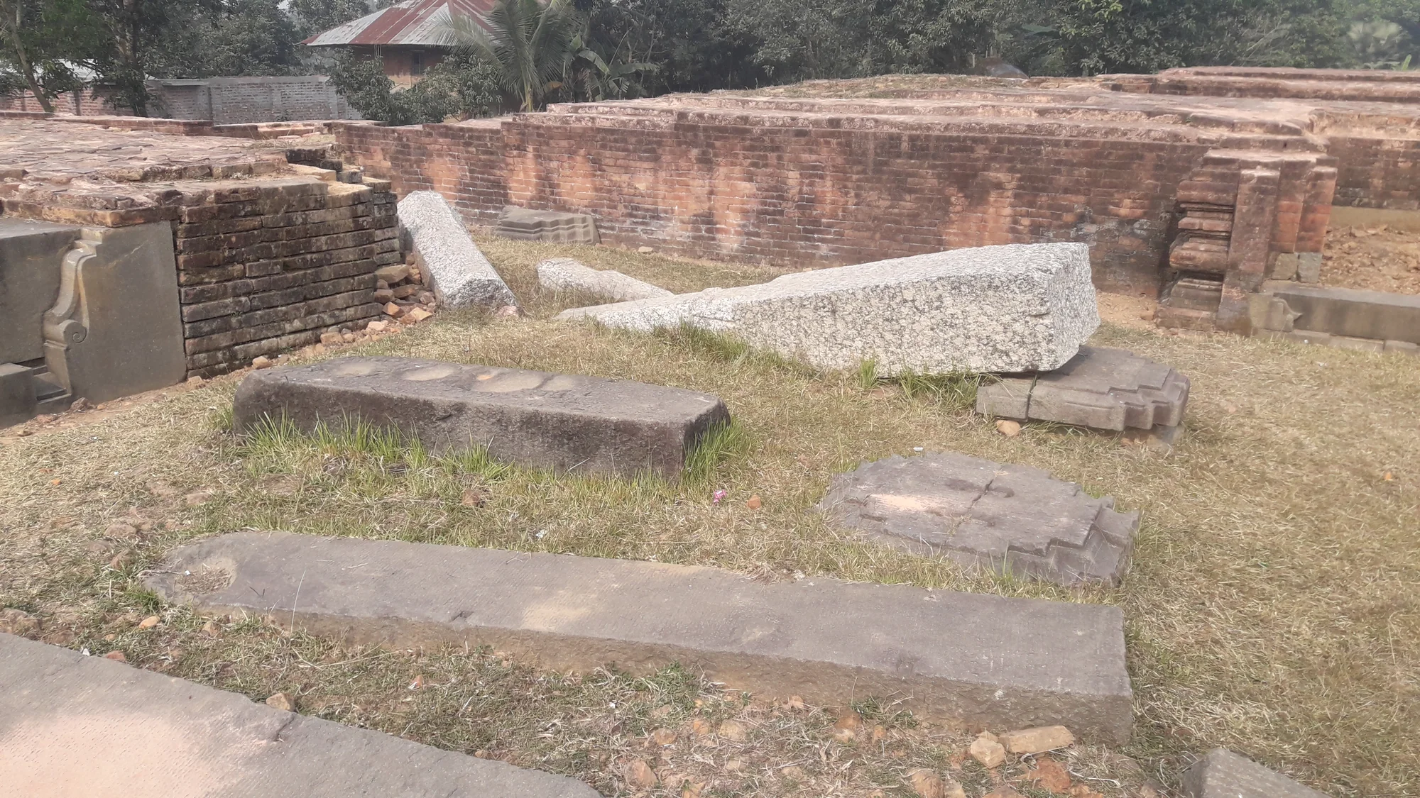 Stone pillars at Jagaddala site