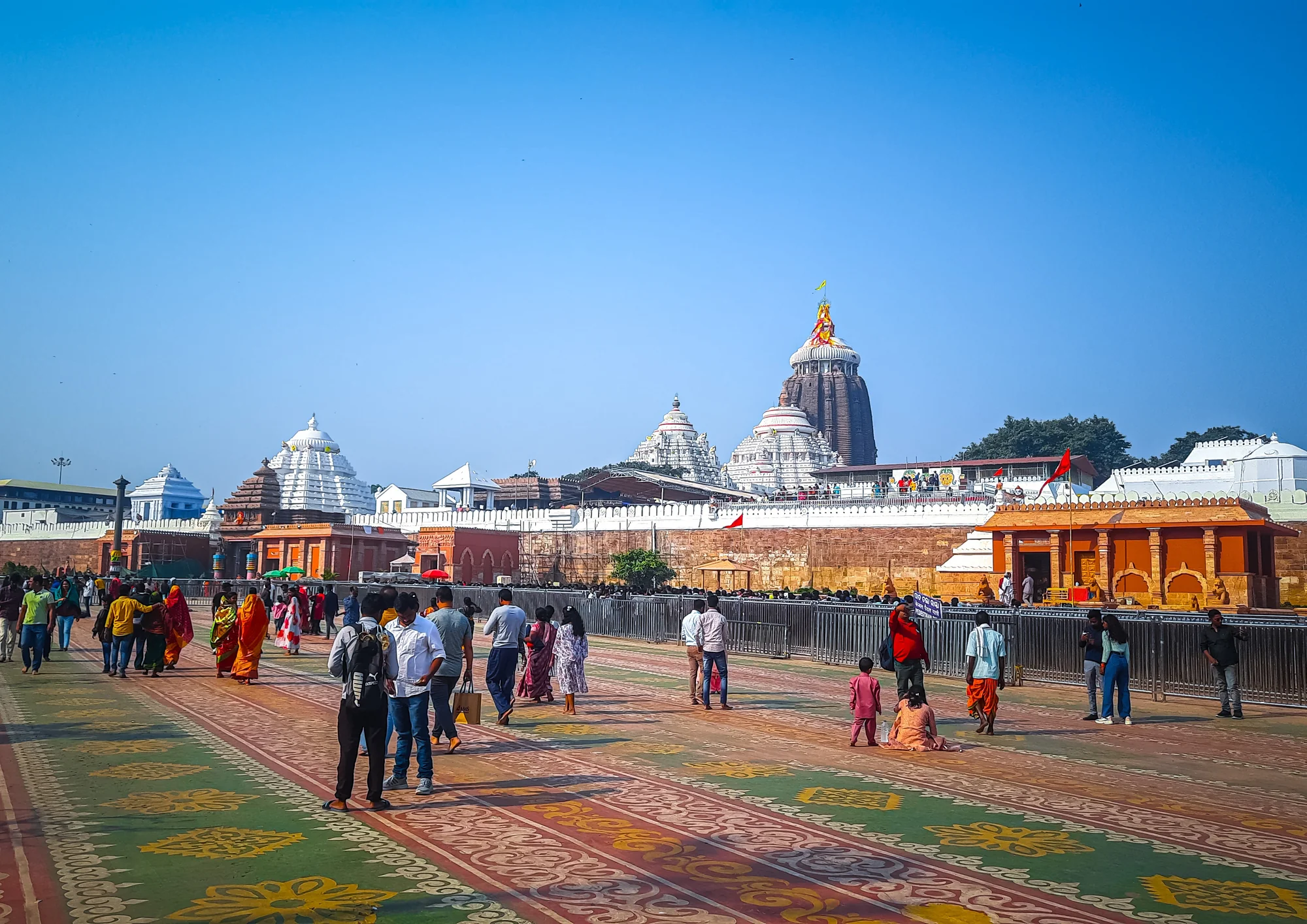 Aerial view of Jagannath Temple complex and surrounding area
