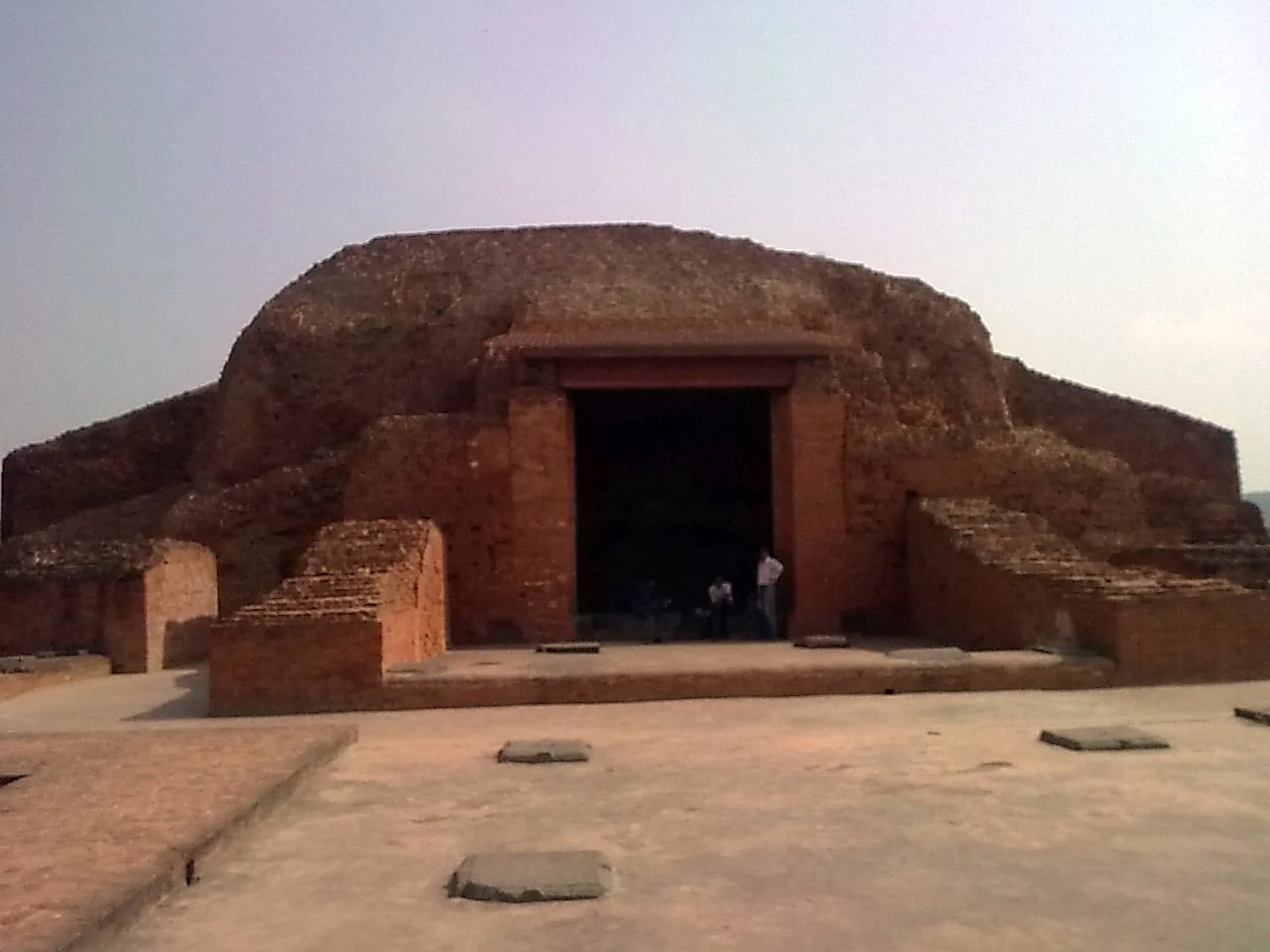 Detailed view of stupas at Vikramashila