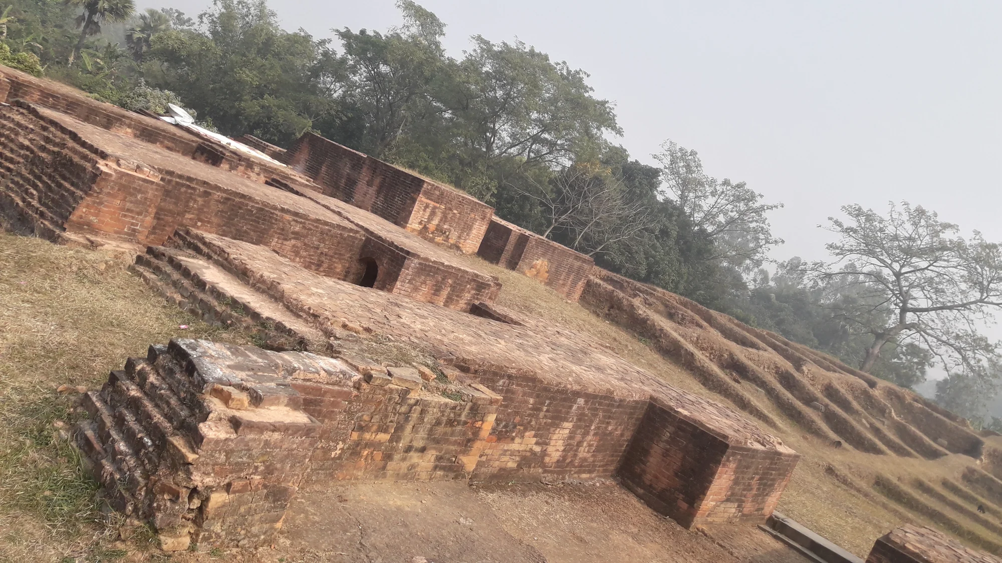Overview of Jagaddala Mahavihara archaeological site
