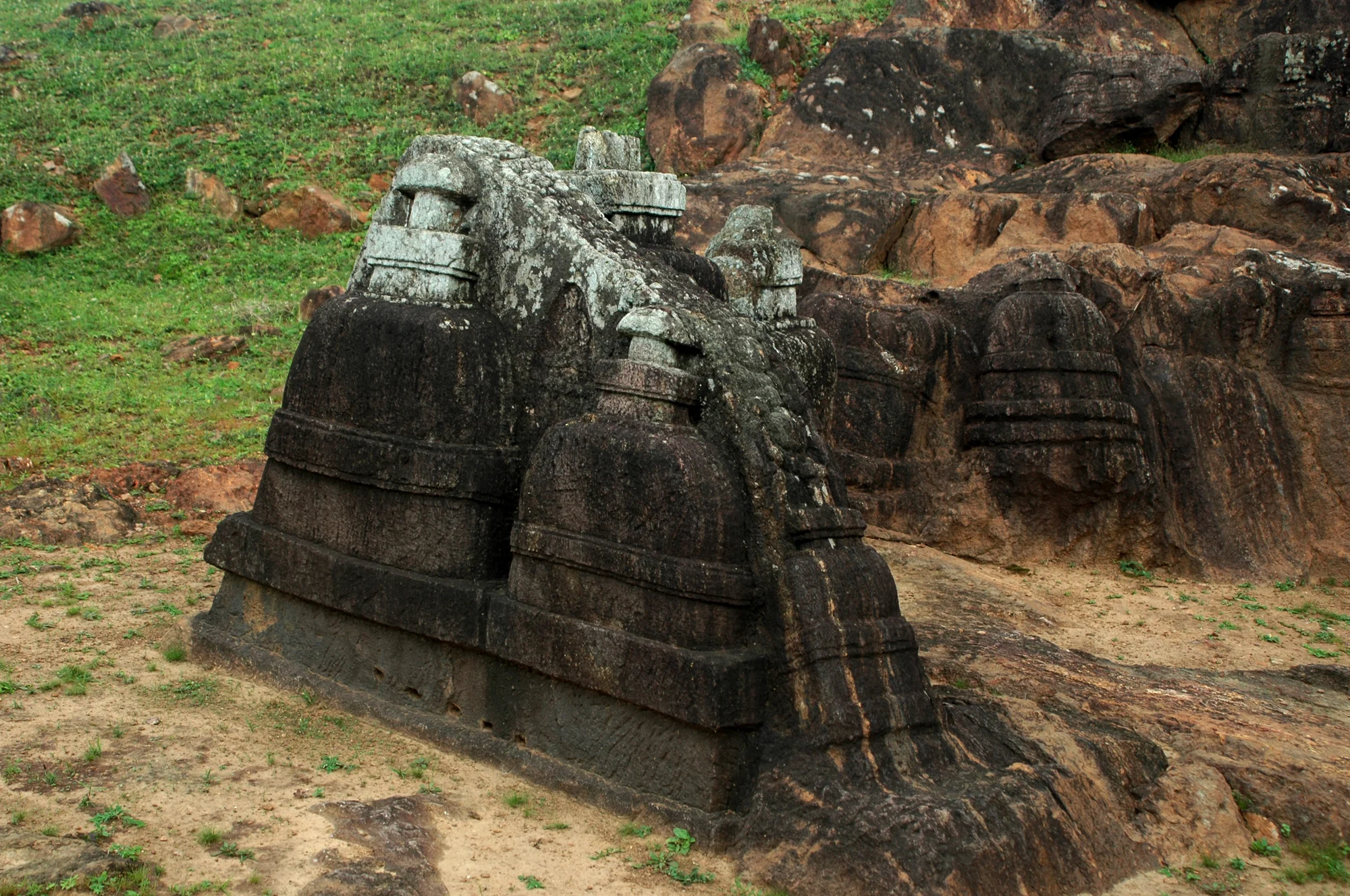 Archaeological remains at Langudi site