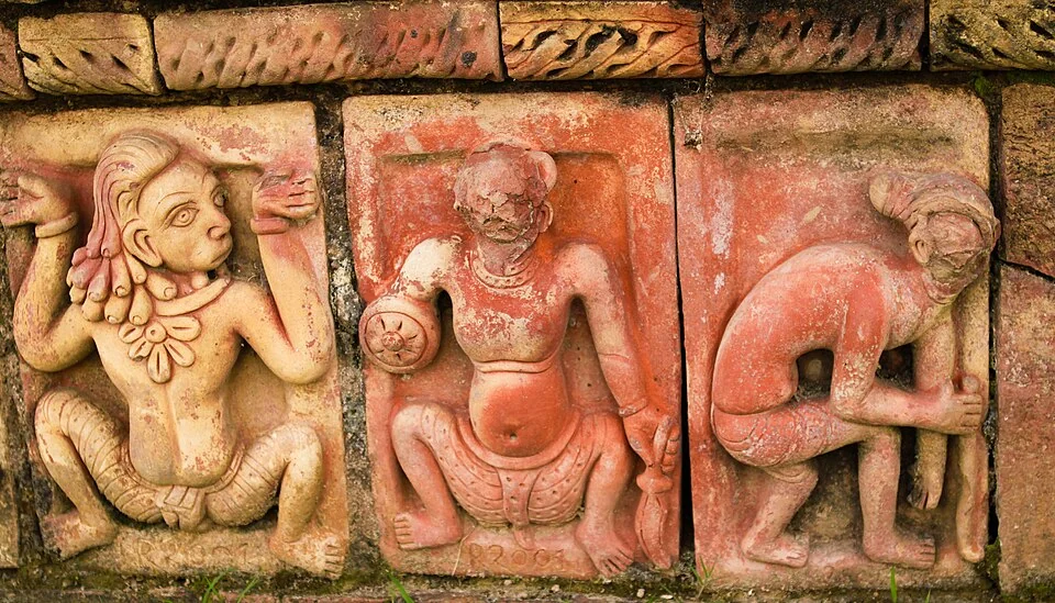 Decorated terracotta plaque from the monastery walls