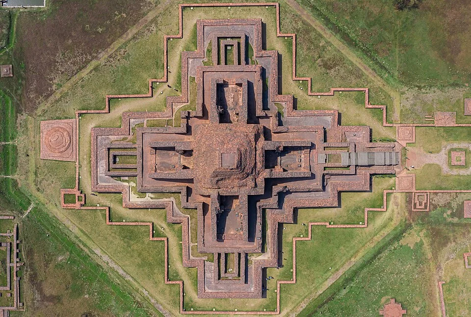 Aerial view of the entire monastery complex