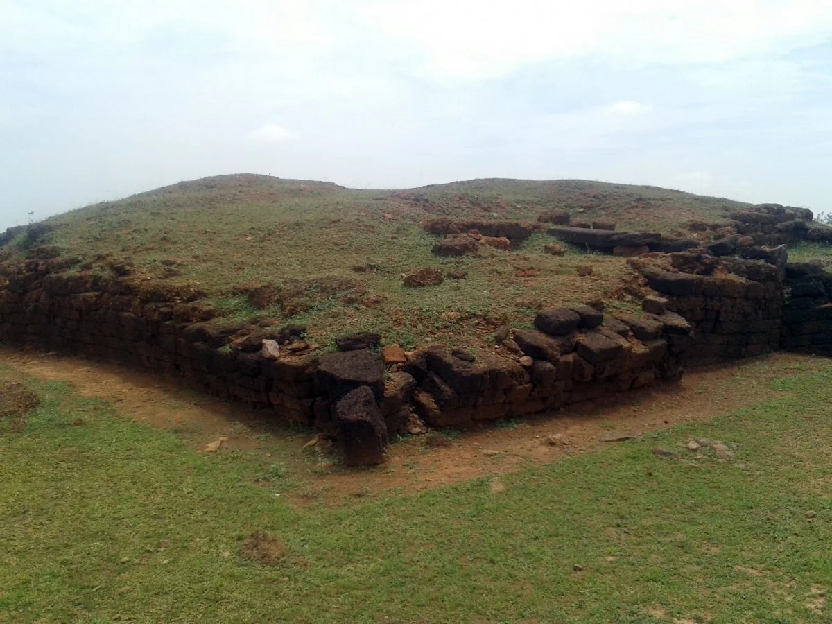 Ancient stupa ruins at Pushpagiri