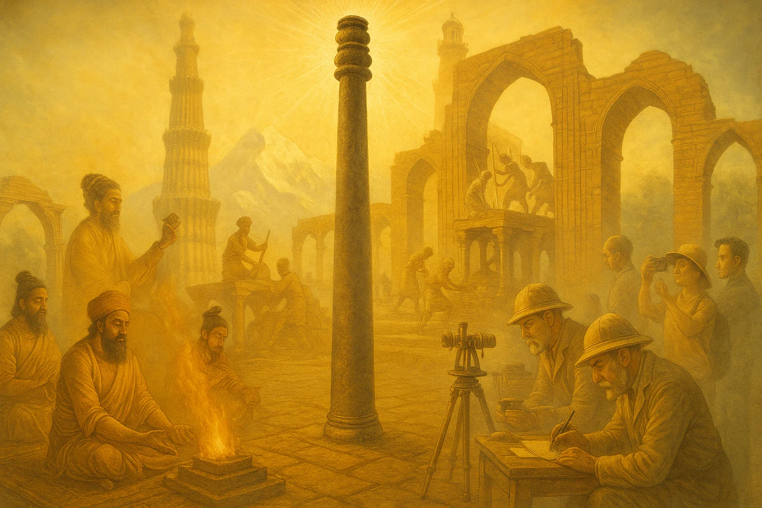 The Iron Pillar across centuries from Gupta era to modern times