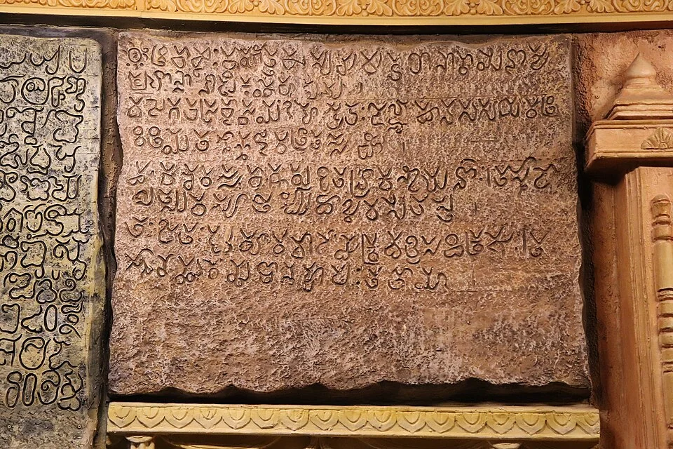 Ancient Telugu script inscriptions