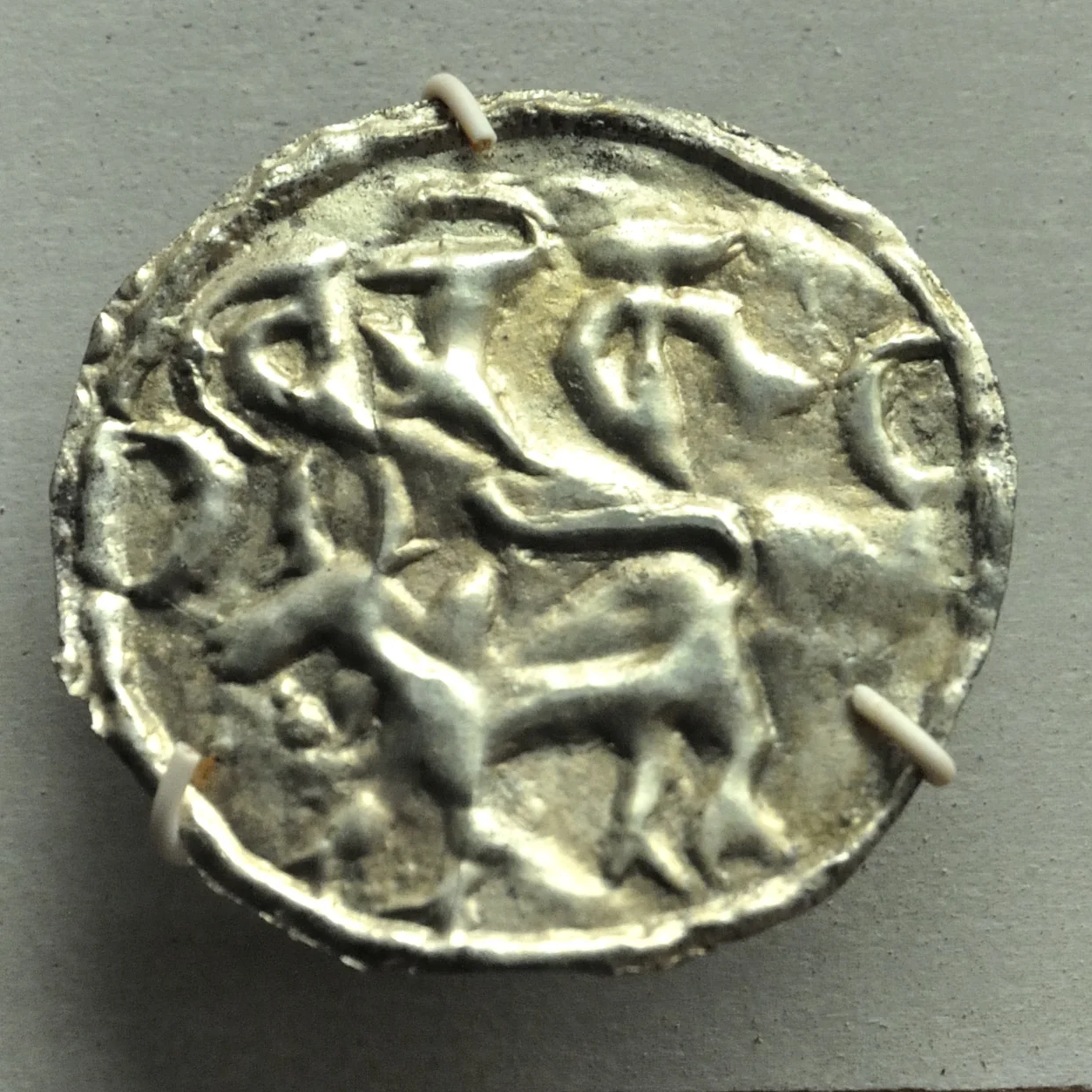 Silver coin from Harikela Kingdom with early Bengali inscriptions