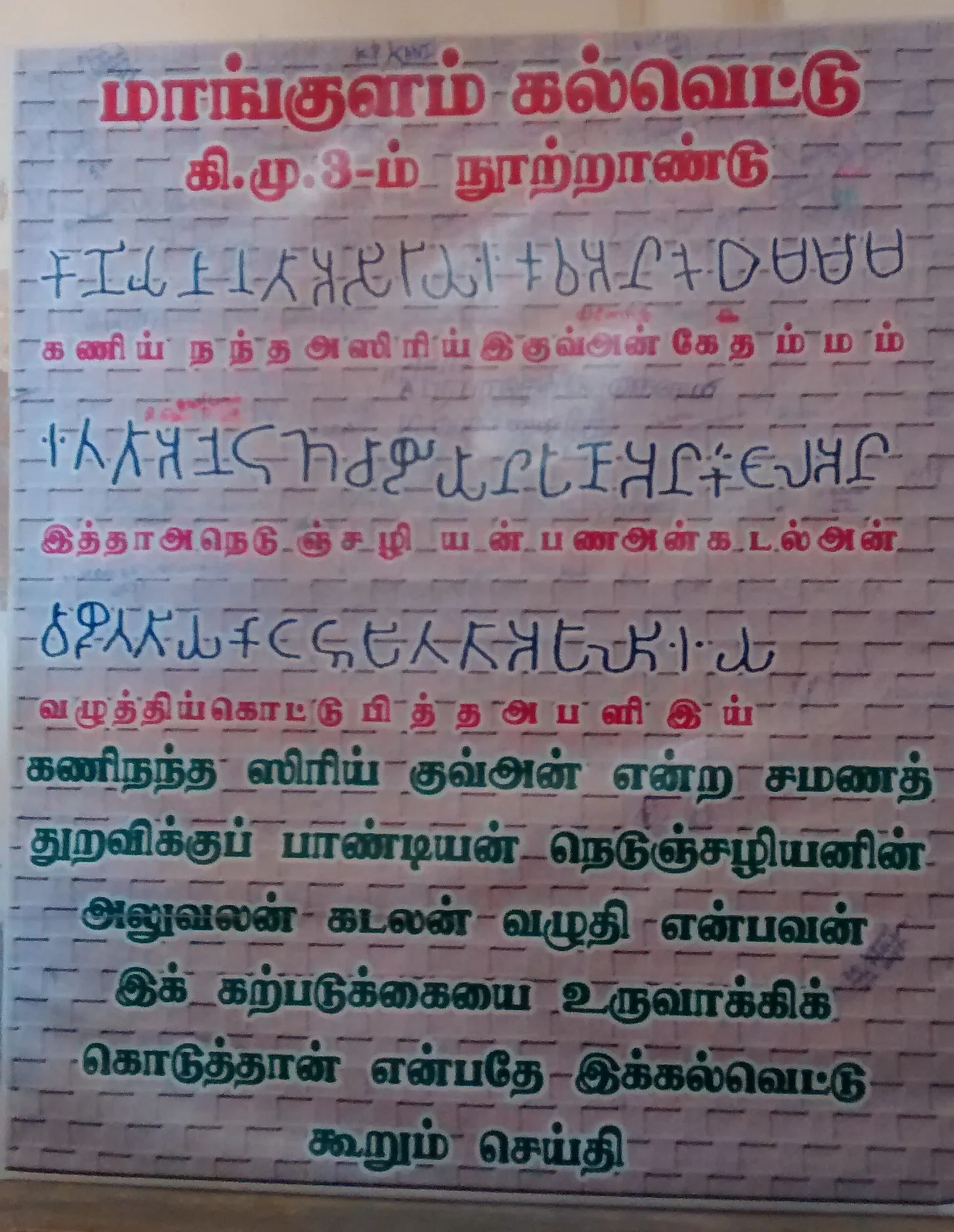 Collection of Tamil inscriptions from different periods