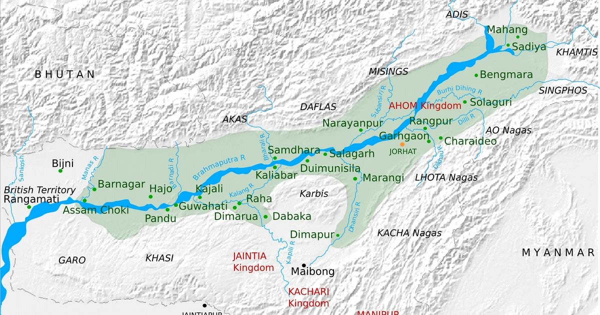 Tai-Ahom territorial extent in the Brahmaputra Valley - one of medieval India's most successful kingdoms