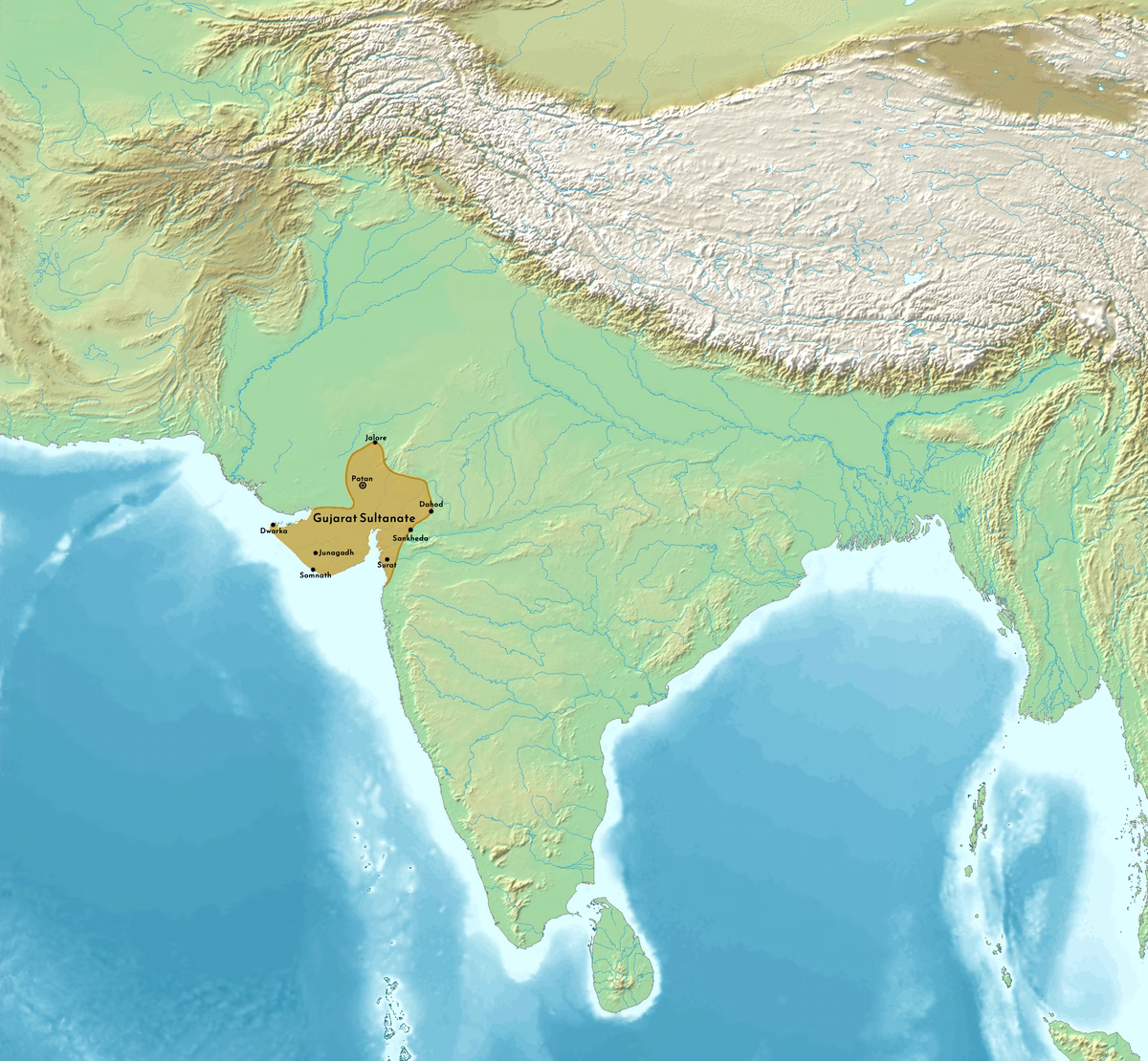గుజరాత్ సుల్తానేట్, 1394-1573