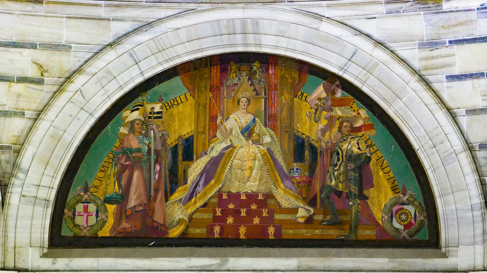 The Apotheosis painting displayed in Victoria Memorial