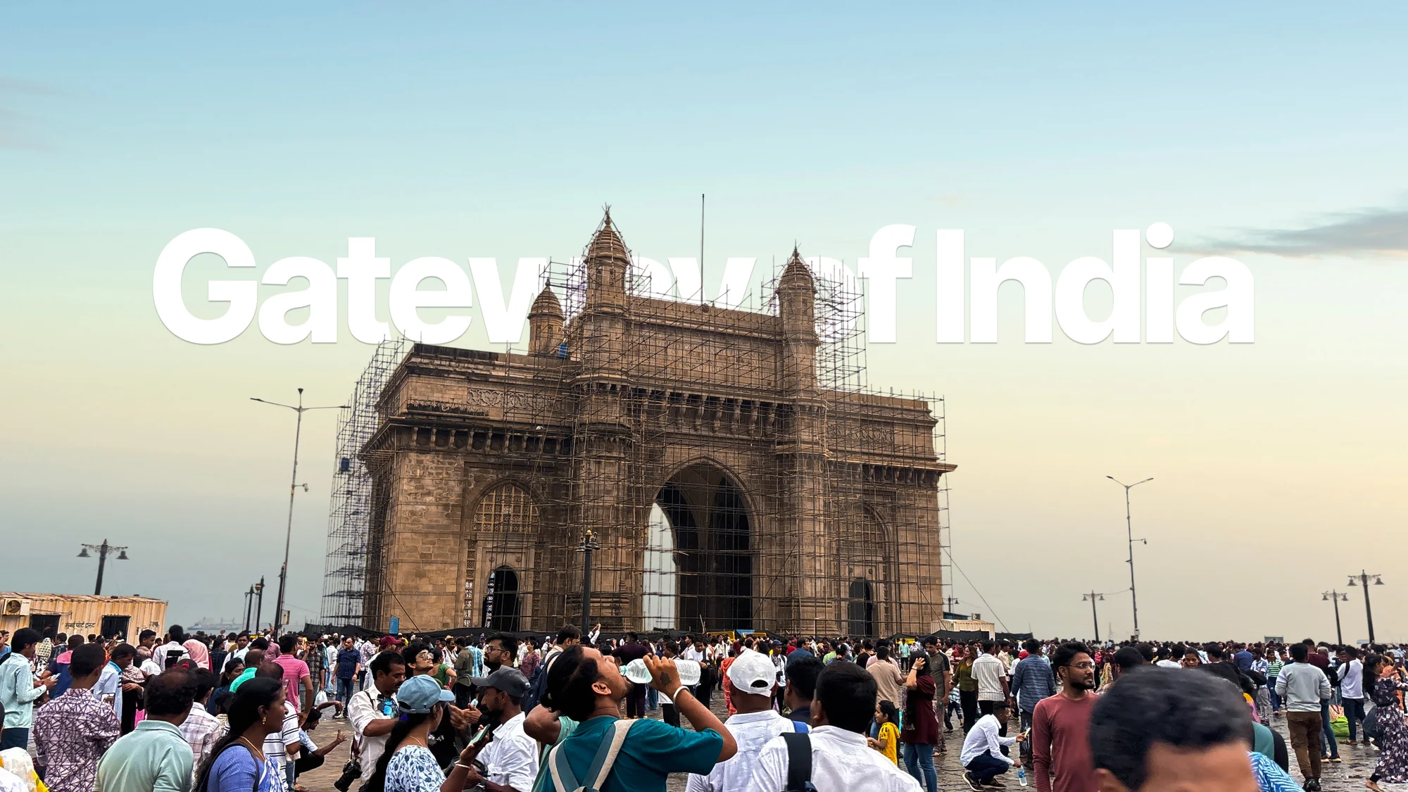 The Gateway of India monument standing majestically on Mumbai's waterfront