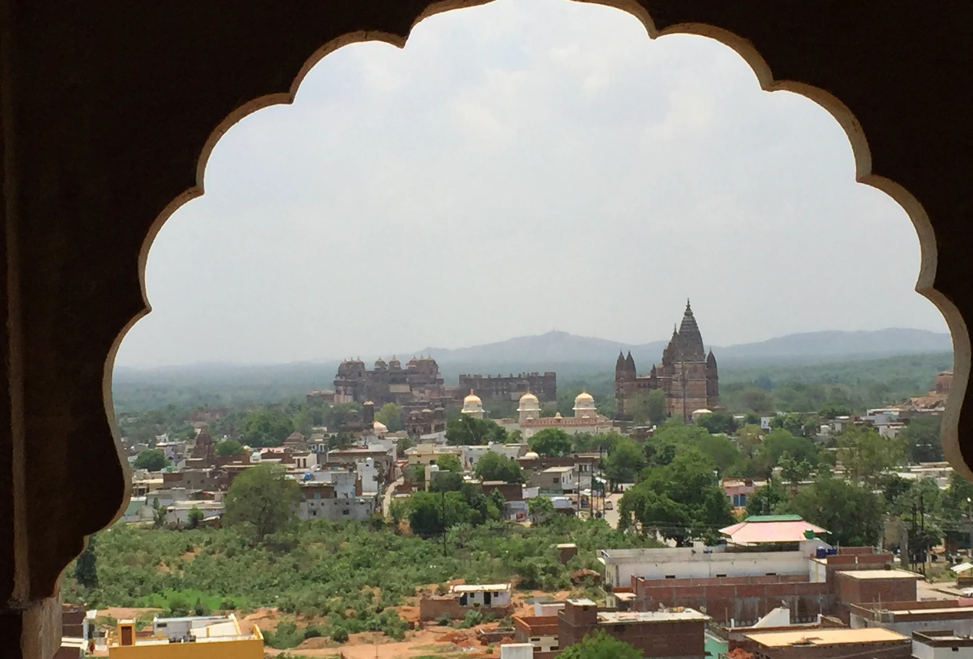 Panoramic view of Orchha monuments