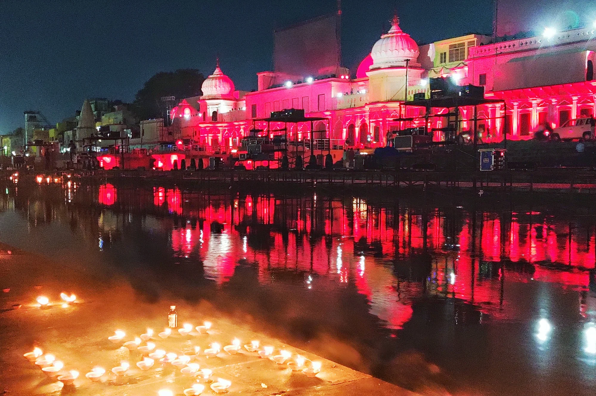 Ayodhya illuminated during Diwali celebrations