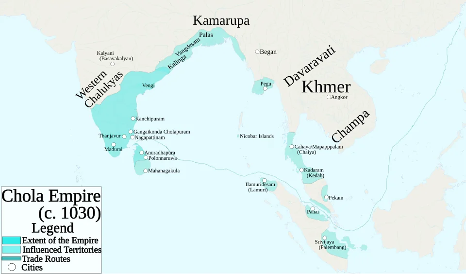 Chola Empire at its Medieval Peak (9th-13th Century CE)