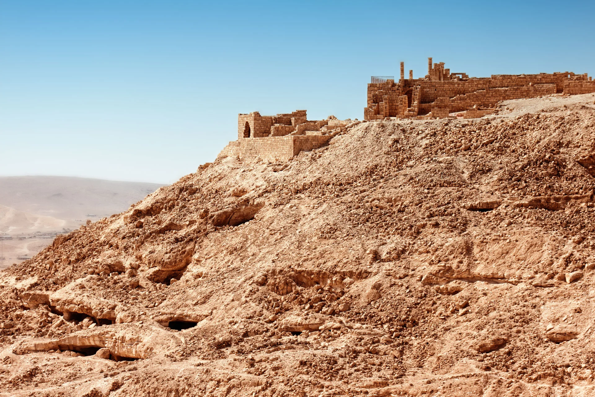 Ruins of ancient Avdat fortress on the incense route