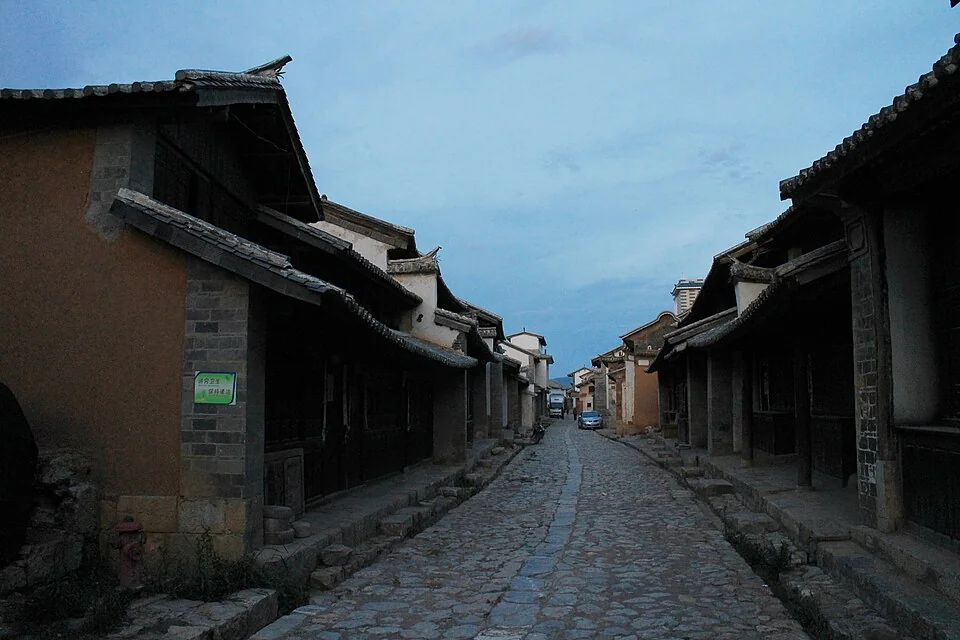 Ancient Tea Horse Road path in a Yunnan village