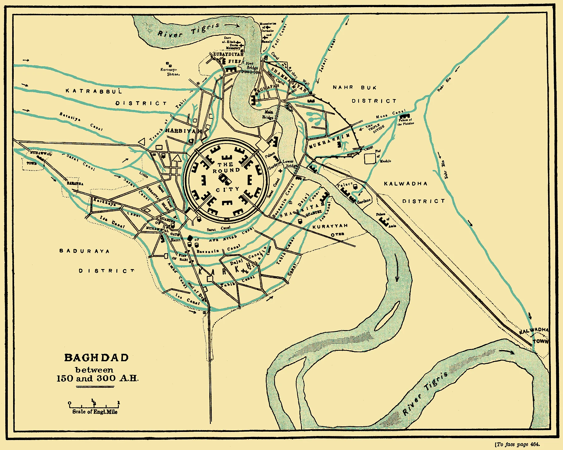 Historical map of Baghdad